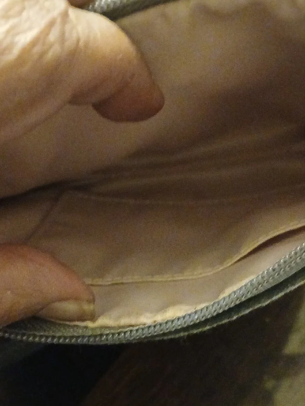 Coach Gray Pleated Wristlet Clutch